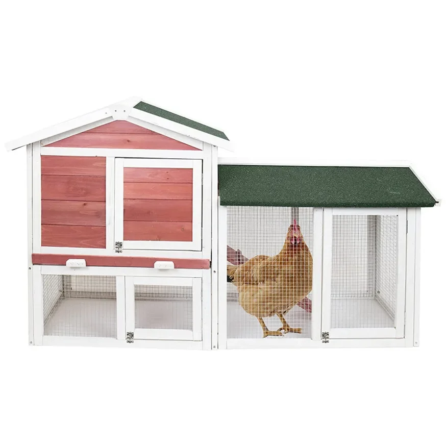 Задние дворы Делюкс двухъярусные деревянные животные укладка куры утка птица