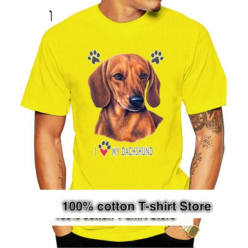 

Мужская футболка унисекс с надписью «My Dachshund Dog»