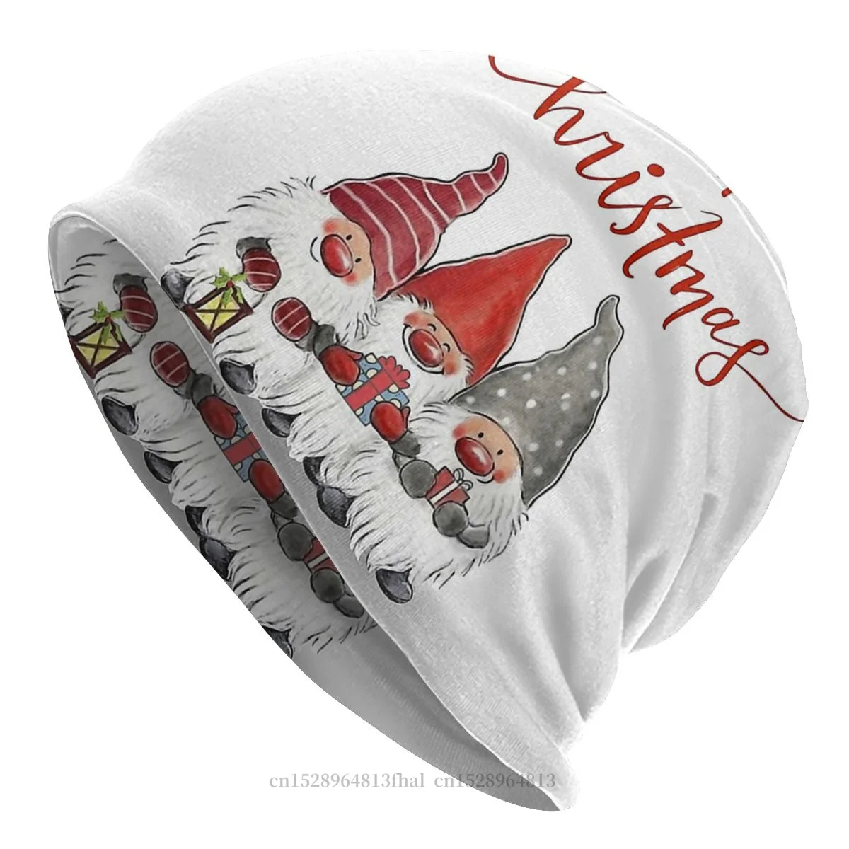 

Three Santas Outdoor Beanie Caps Christmas A Happy Day Skullies Beanies Ski Caps Cotton Bonnet Hats