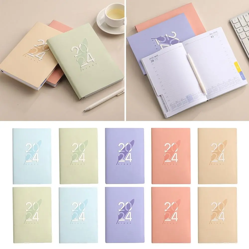 

English 2024 Agenda Book Creative To Do List A5 Schedules Journal Notepad Diary Weekly Planner School Office