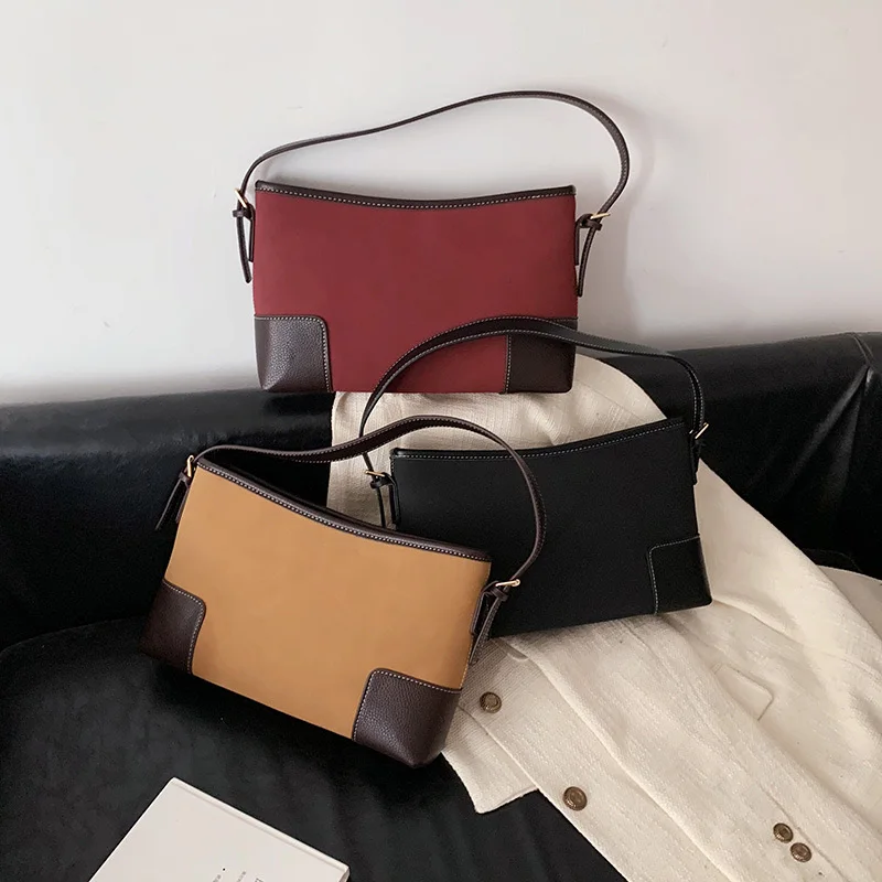 

Сумка женская новая модная Изысканная маленькая матовая ретро сумка для подмышек женская сумка на одно плечо сумка