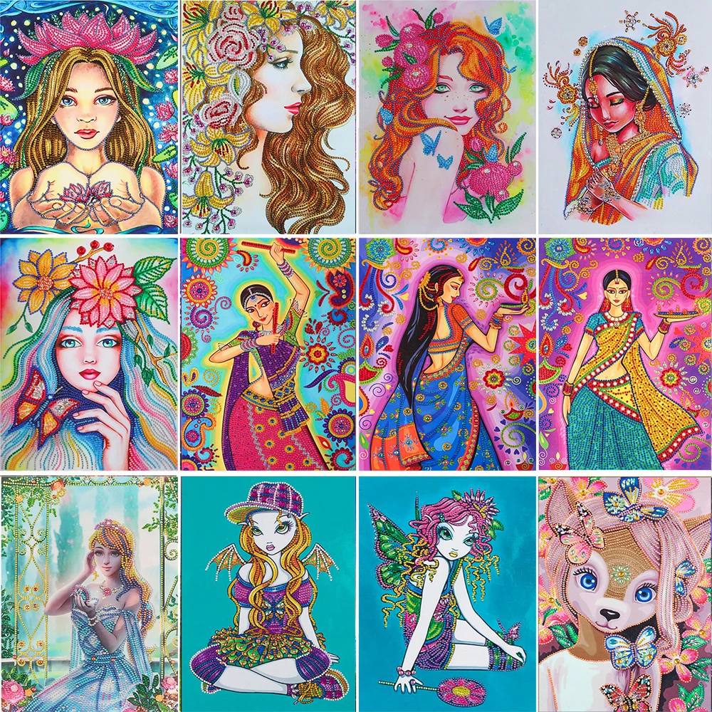 

5D DIY diamond painting special embroidery cartoon character girl combination home decoration