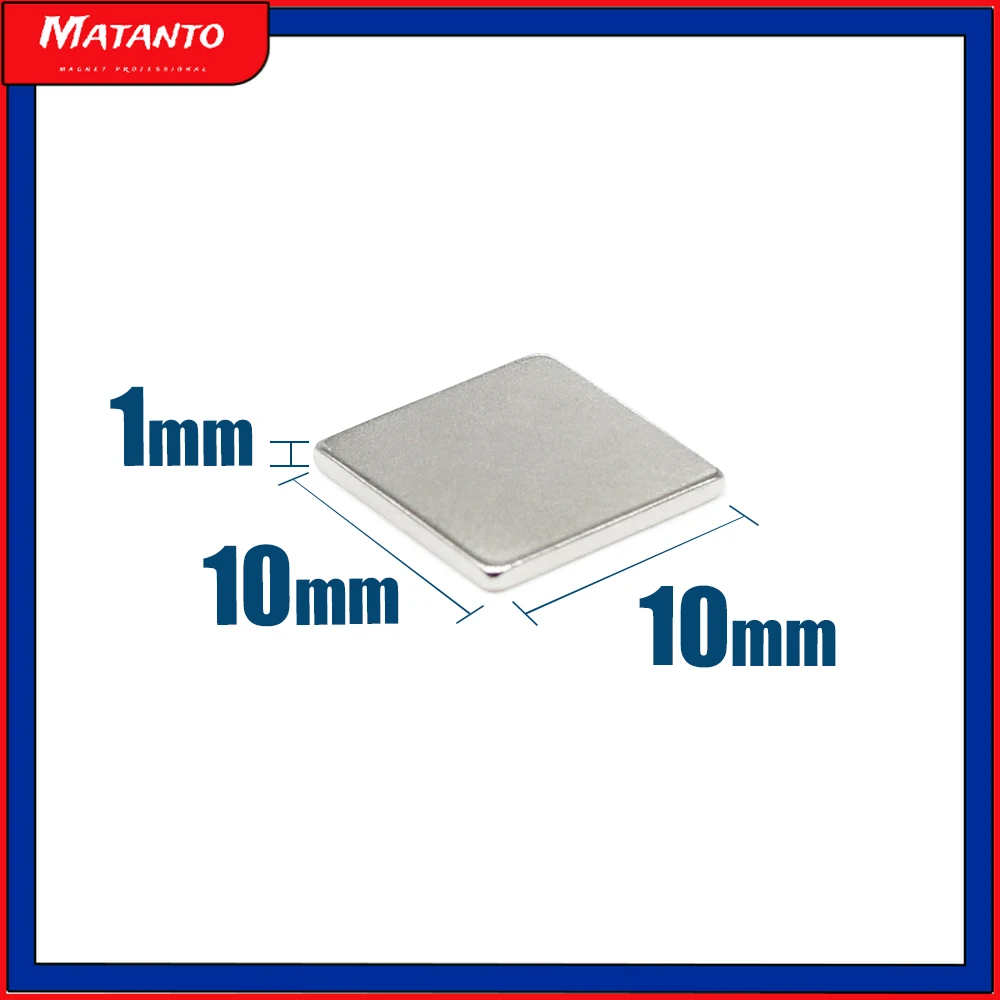 

20/50/100/200/300/500PCS 10x10x1 Strong Block Magnets N35 10mm*10mm*1mm Quadrate Rare Earth Neodymium Magnet Sheet 10*10*1 mm