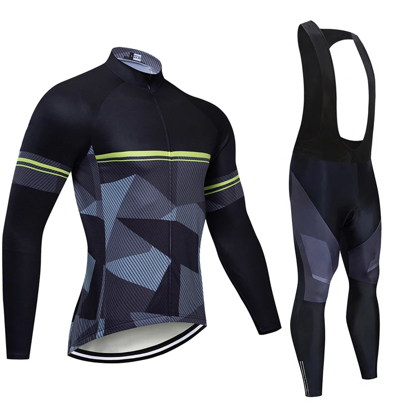 Весенне-осенний комплект велосипедного трикотажа для мужчин с длинными рукавами