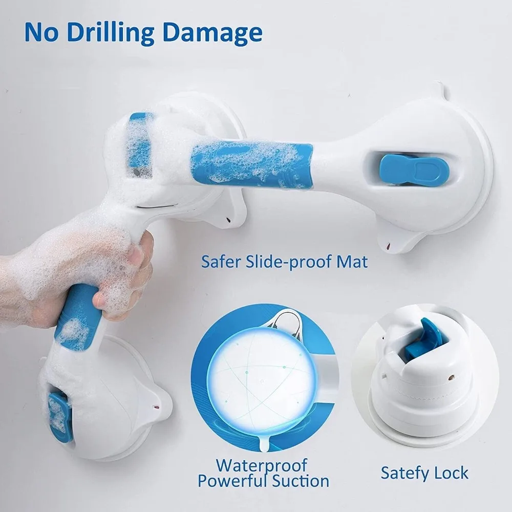 

Нескользящий подлокотник из АБС-пластика, чашки с тремя присосками, большие размеры, ручка с нескользящей присоской