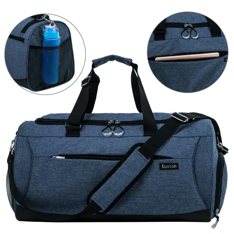 Sports Gym Bag with Shoes Compartment for Men and Women