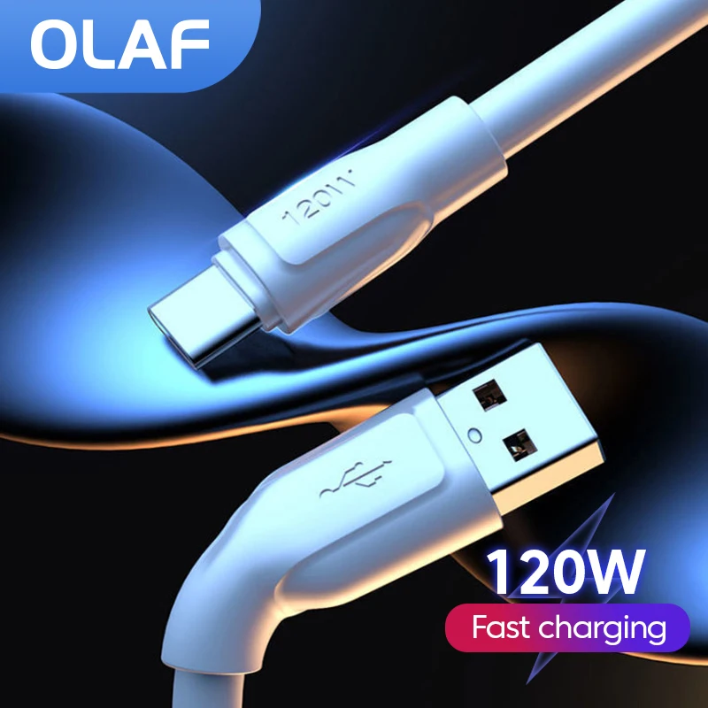 

120W 6A USB C Cable USB Type C Fast Charging Cable Charger Data Cord For Huawei P40 P30 Pro Mate 40 30 Samsung Xiaomi POCO f3