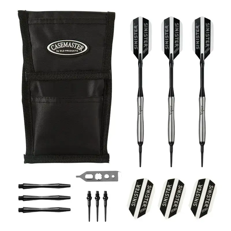 

Tungsten Soft Tip Darts Tapered Barrel 18 Grams and Single Black Case