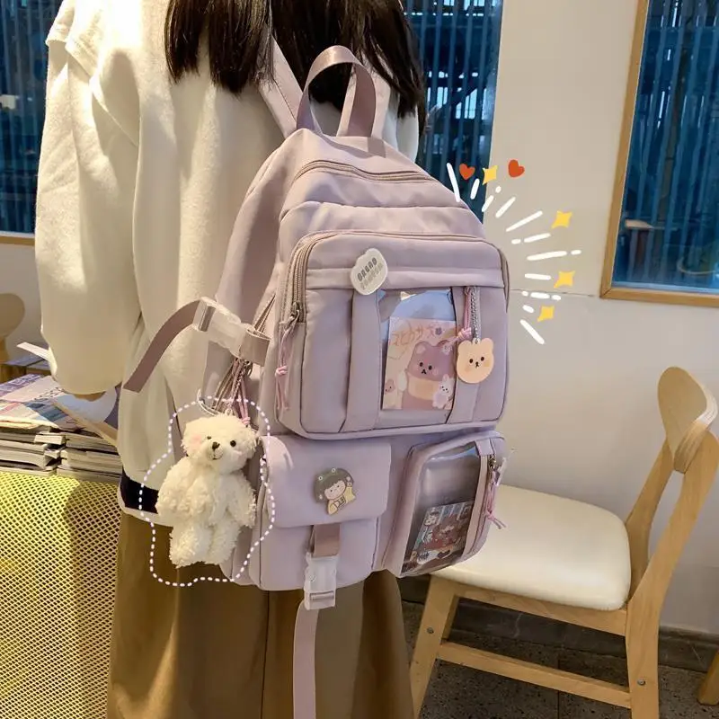 Schoolbag Women Backpack Fashion High School Junior High School Students Campus All-match New Backpack Women Single Shoulder Bag