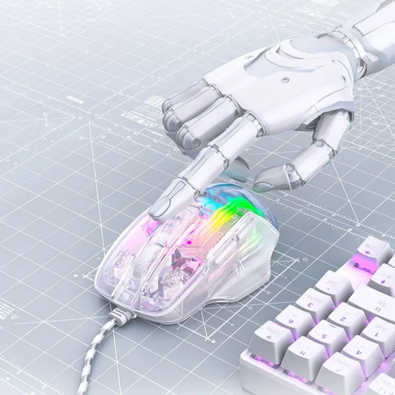 1 шт. игровая мышь USB-шнур RGB с подсветкой геймерская 7 регулировками до 12800 точек на