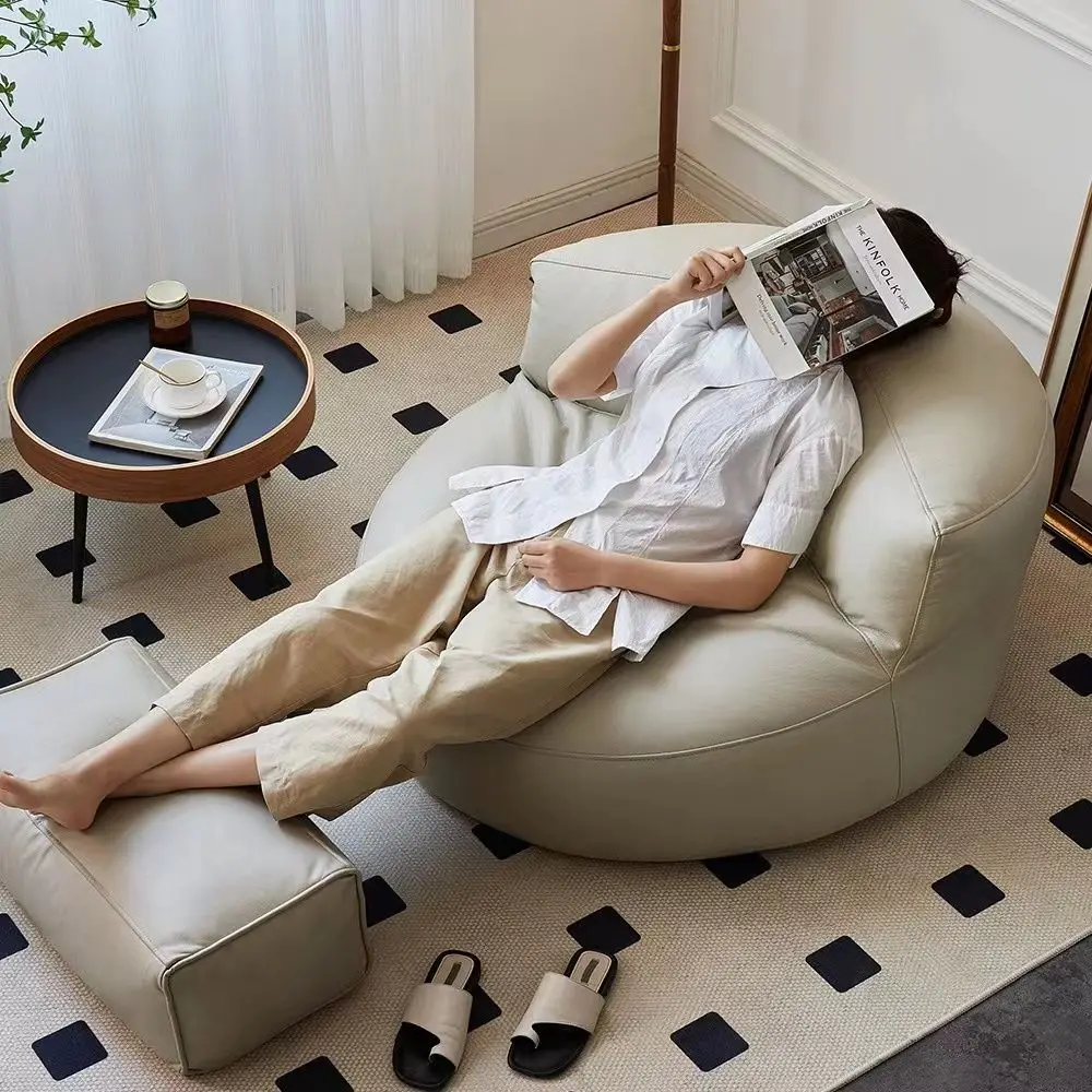 

Living Room Sofa Waterproof PU Leather Sofa Lunch Break Household Comfort Lazy Person Sofa Tatami Modern Balcony Bedroom Chair