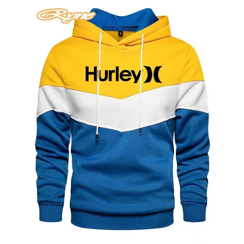 

Men's Patchwork Hooded Hoodies Casual Sweatshirt Men Autumn Winter High Quality Fashion Streetwear Sport Loose 3D Print Pullover