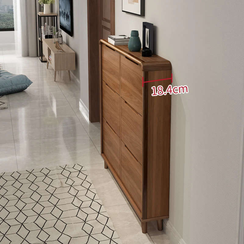 Шкаф-органайзер деревянный для обуви роскошная мебель гостиной дома