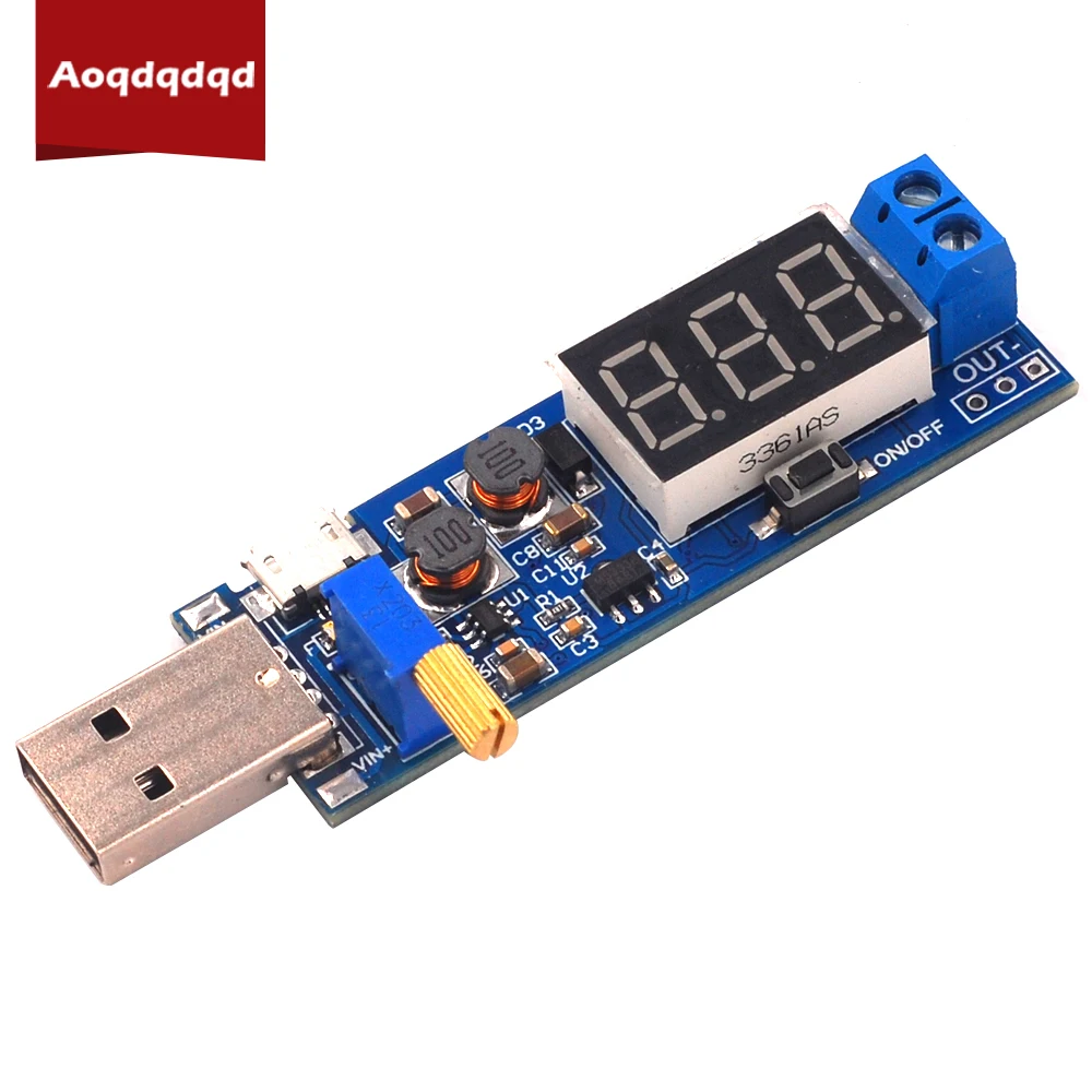 

DC-DC 5V to 3.5V 12V USB Step Up Down Buck Boost Converter Module Power Supply Voltage Regulator with LED Voltmeter