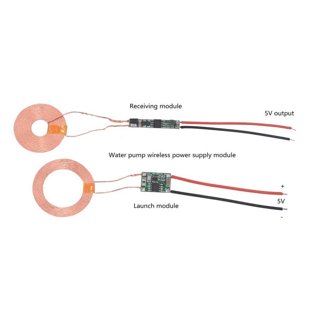 Taidacent Wireless Portable Charger Module Magnetic Power Bank Wireless Charging Board 5V Transmitter +Receiver Coil Inductive