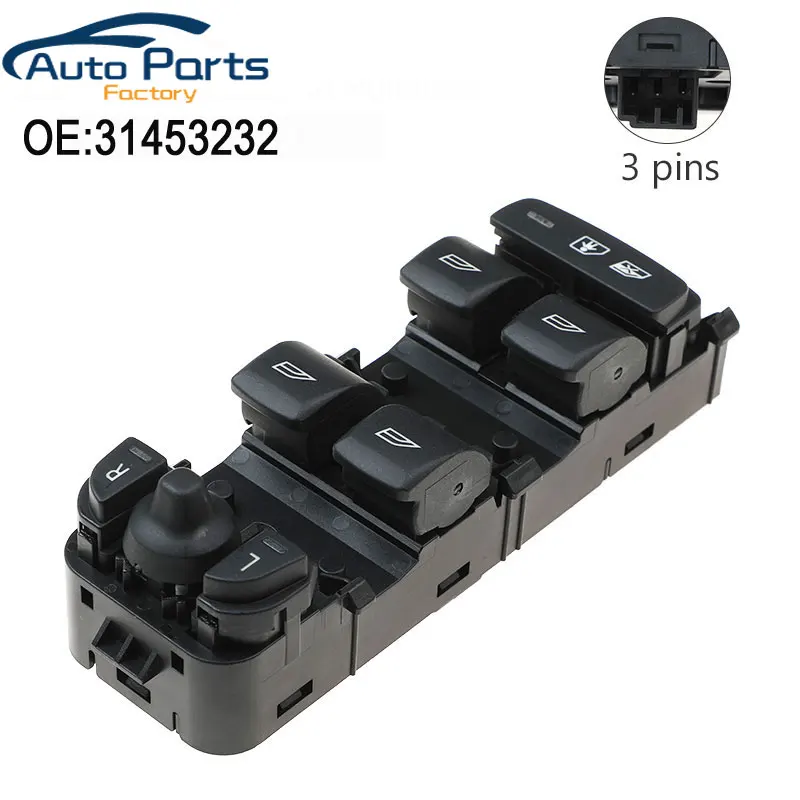 

New Front Right Power Window Switch For Volvo 31453232 Window Control Switch