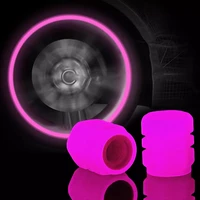 1pc4pcs pink luminous tire valve caps universal car accessories luminous car valve stem caps