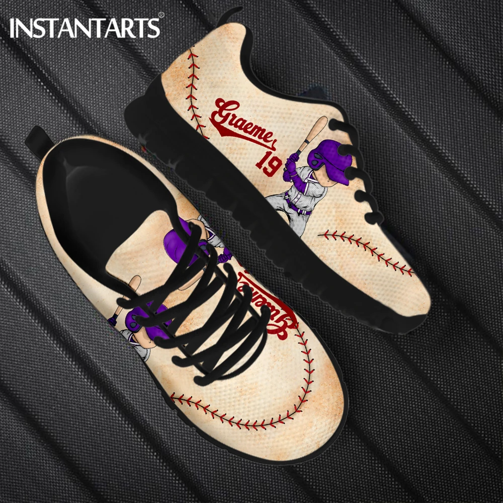 

Женские легкие кроссовки INSTANTARTS, дышащая Спортивная обувь на плоской подошве, со шнуровкой, дизайнерский футбол, повседневная обувь для бег...