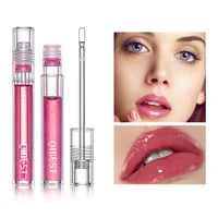 6 colors transparent water light jelly lipgloss shiny clear mirror moisturizing lip balm glitter liquid lipstick lip oil