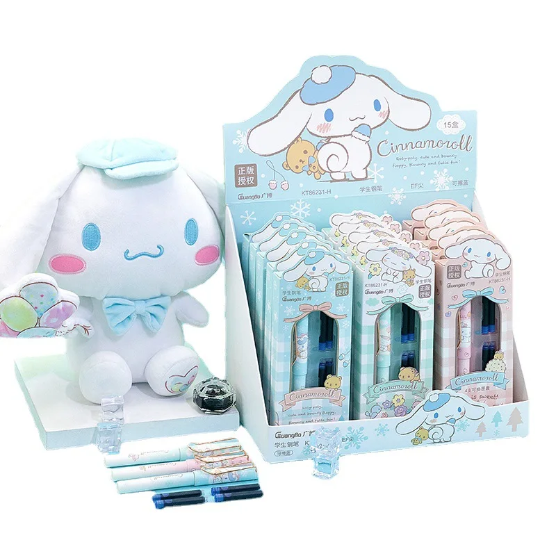 

2023 New Kawaii Sanrio Kuromi Hello Kitty Set Student Introductory Set Learning Supplies F Pen School Student Stationery