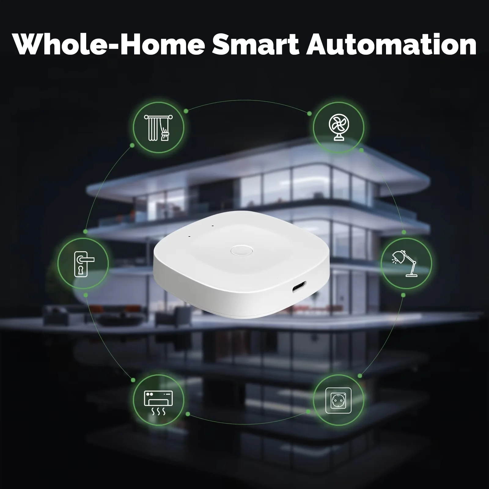 Фото Умный многорежимный шлюз ZigBee Bluetooth Mesh Tuya Hub с разъемом Type-C для локального подключения, мостик для умного дома, совместимый с Alexa, Google и приложением Smart Life. №3