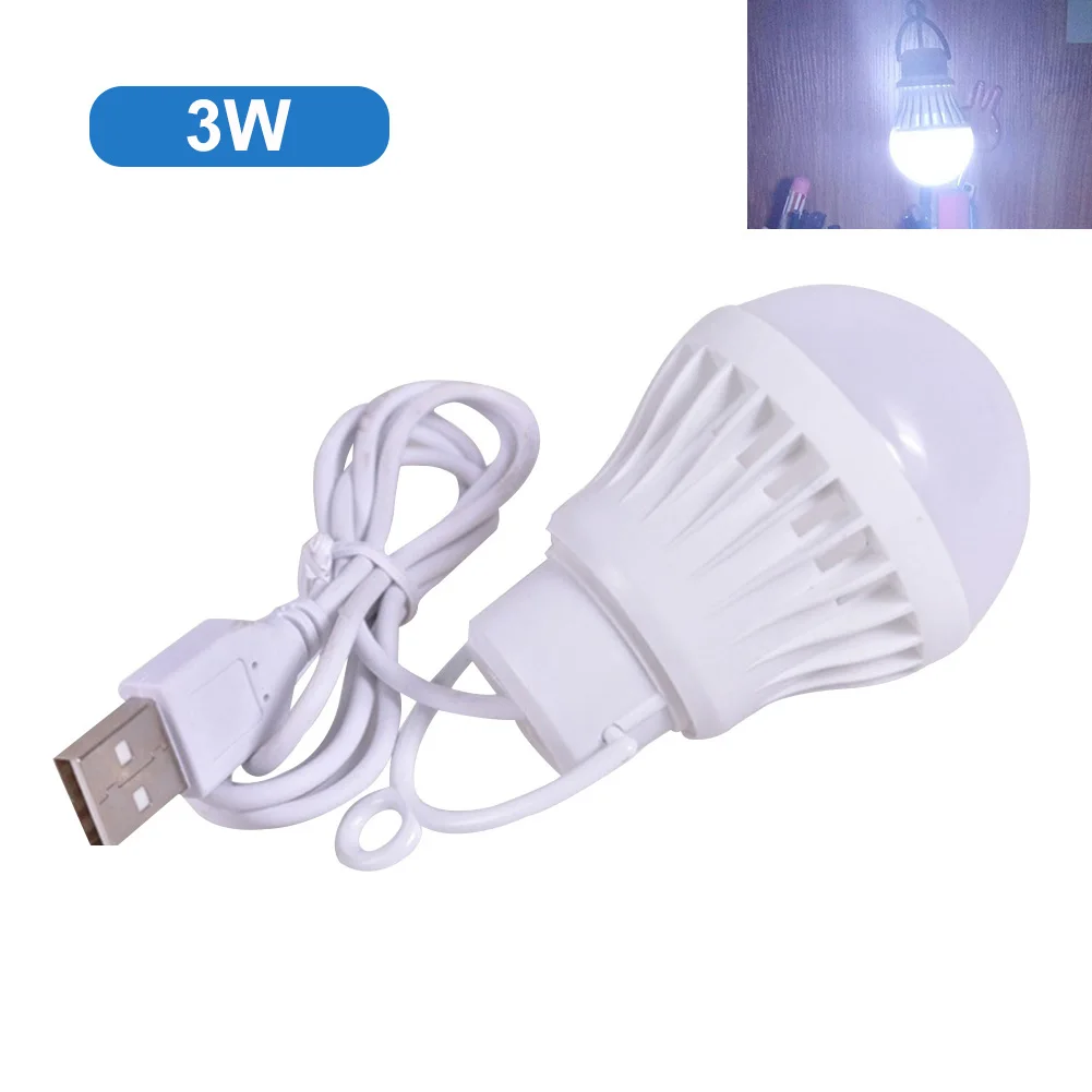 

USB Interface Universal Reading Hiking White Simple Illumination Low Voltage Night Light LED Bulb Outdoor Camping Portable