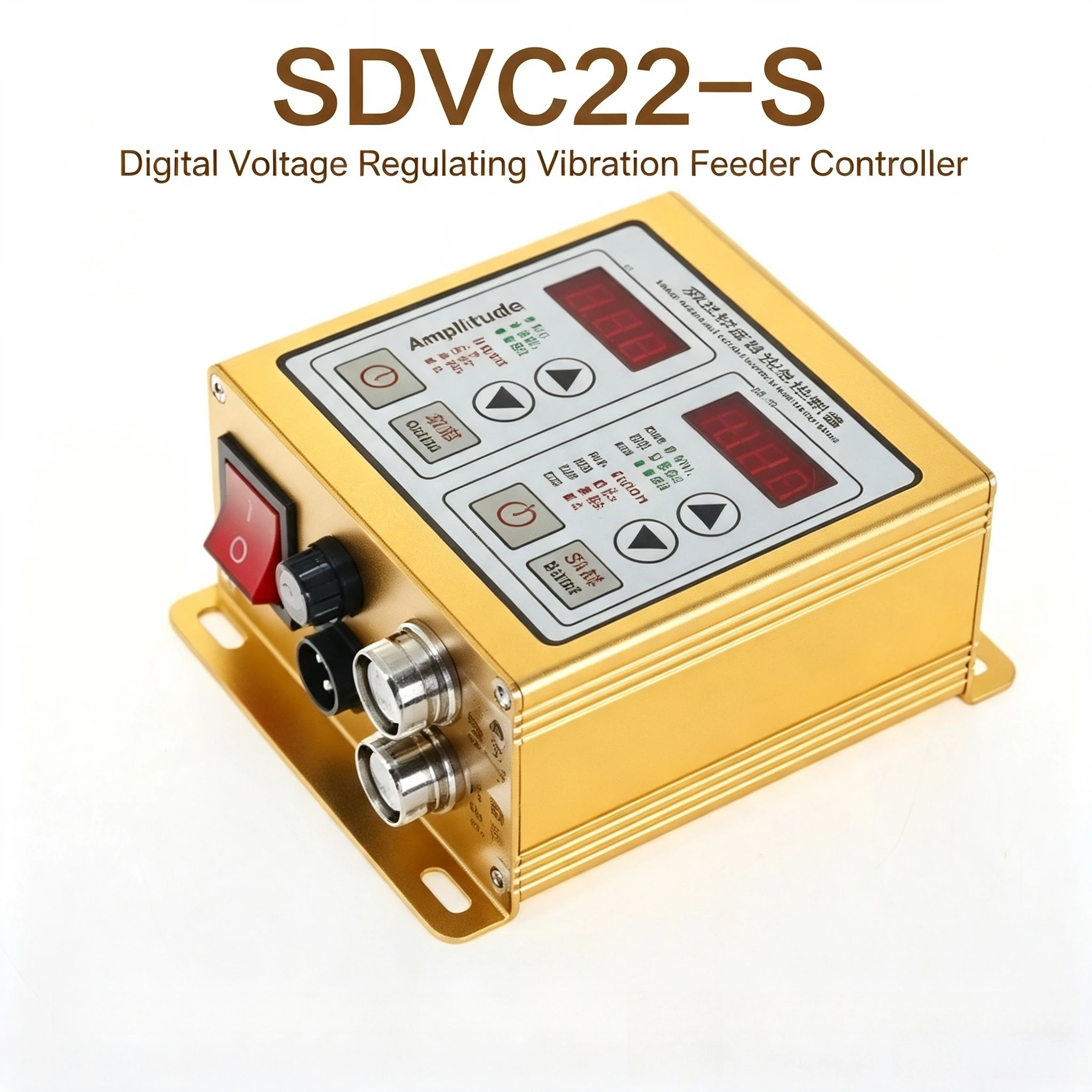 Фото Контроллер вибрационного питателя SDVC22-S с двумя каналами, регулятор скорости вибрационной чаши с двойным выходом, двойное управление вибрационной платформой №4