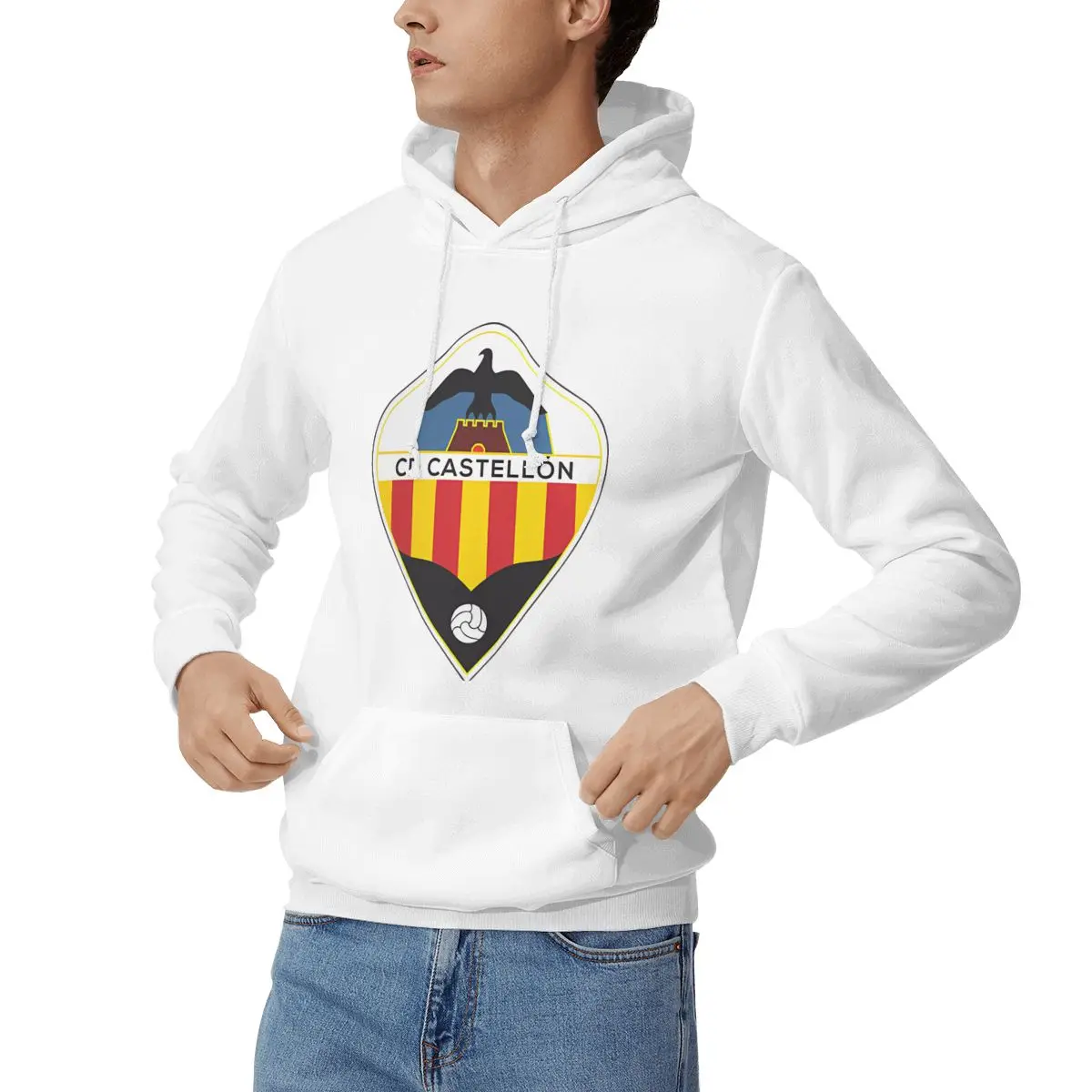 CD Castellon Готическая толстовка с капюшоном из полиэстера