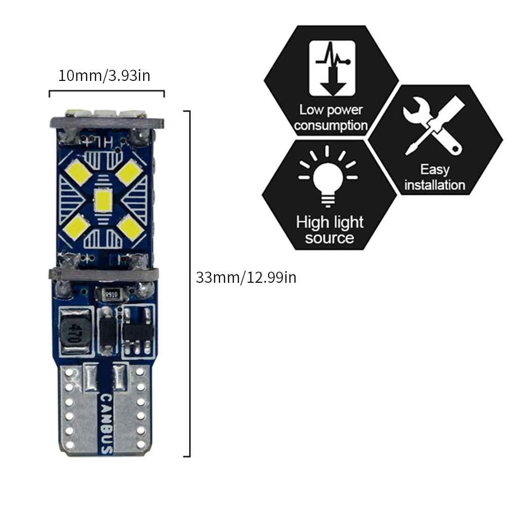 

2 шт., автомобильные лампы для парковки, 6000-6500k T10 W5W, 5 Вт
