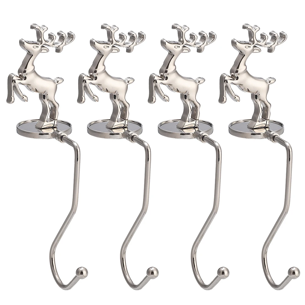 

Durable Stocking Hook Stocking Holder Christmas Mantel Christmas Stocking Holders Mantel Shelf Non-slip Silver