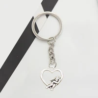 simple love angel pendant keychain fashion cute heart angel key chain versatile womens mens girls car bag jewelry pendant