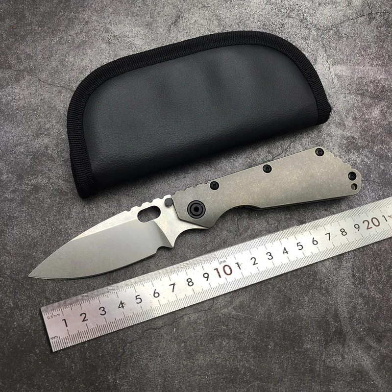 Складной нож St SMF, титановый Клинок с лезвием D2 TC4, тактическое снаряжение для кемпинга и выживания на природе, боевые карманные ножи для защиты