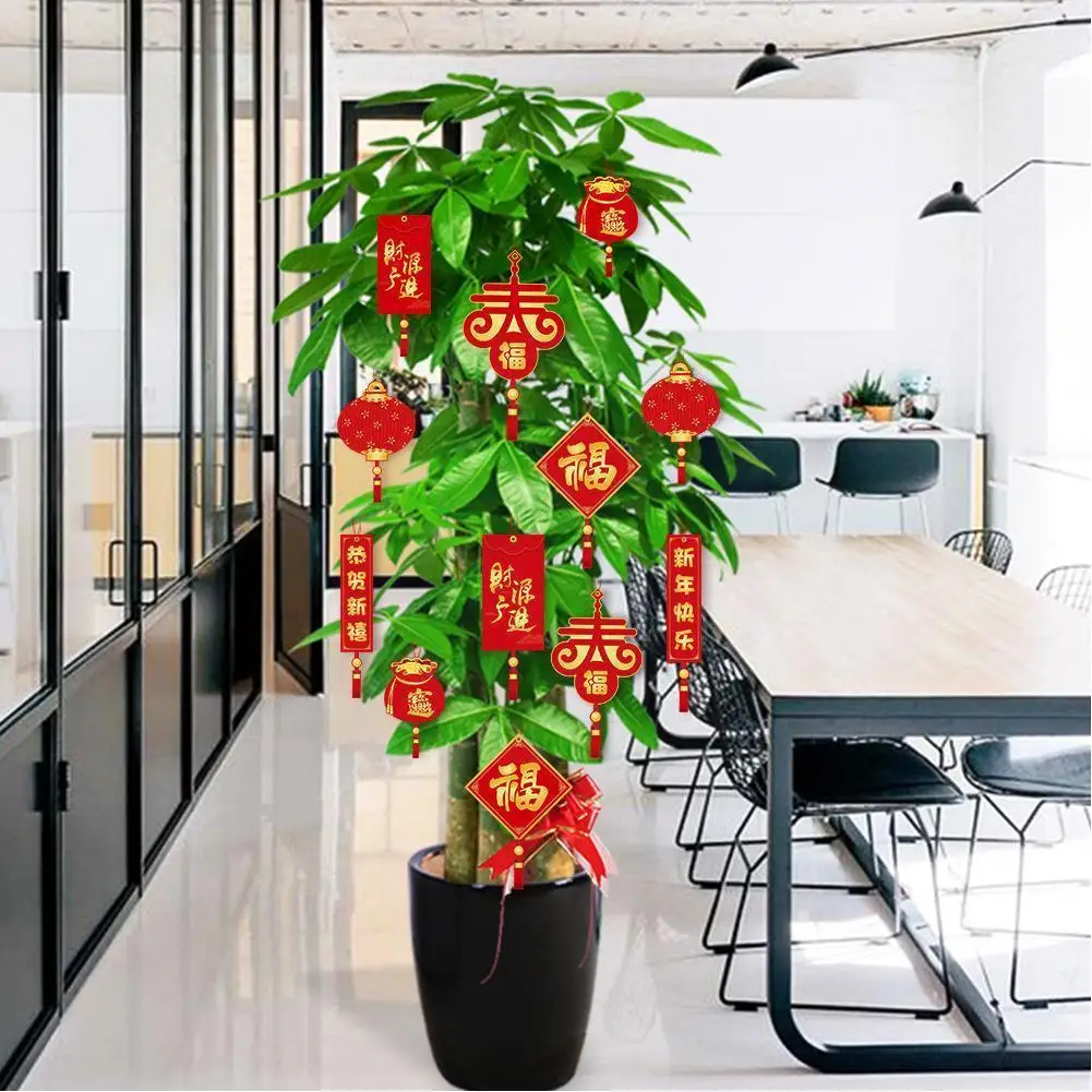 

Chinese New Year Decorations 2022 Tiger 12pcs/pack Hanging Envelope Chinese Decorations Lunar Knot Ornaments Year New Red S8m8