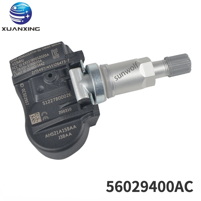 56029400AC TPMS датчик давления в шинах Система мониторинга 433 МГц высокое качество для 2012-19 Dodge Chrysler Jeep