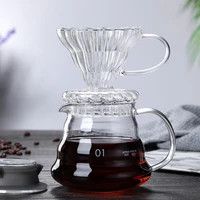 borosilicate glass hand made custom coffee maker cloud pot filter cup filter coffeepot household coffee pot dropshipping