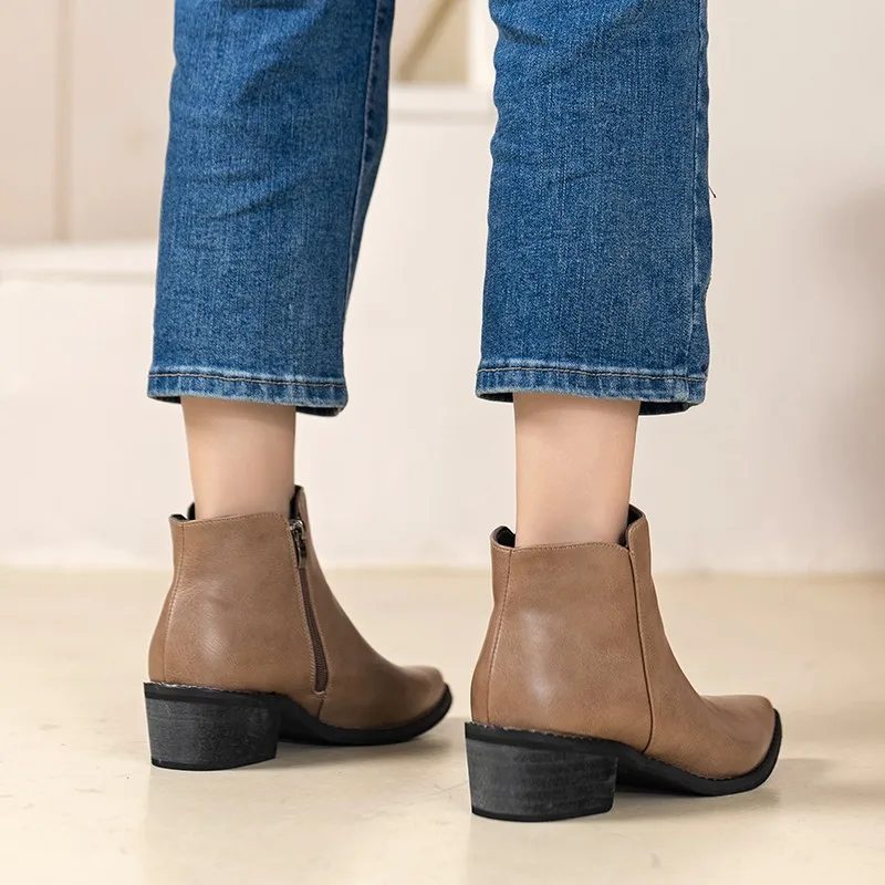 Женские ботинки новинка 2024 пуанты на молнии роскошные дизайнерские заостренные