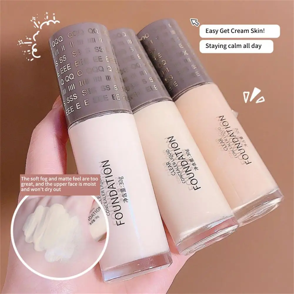 

30ml Matte Liquid Foundation Waterproof Moisturize Concealer Oil Control Foundation Cream Face Base Makeup Beauty Cosmetic