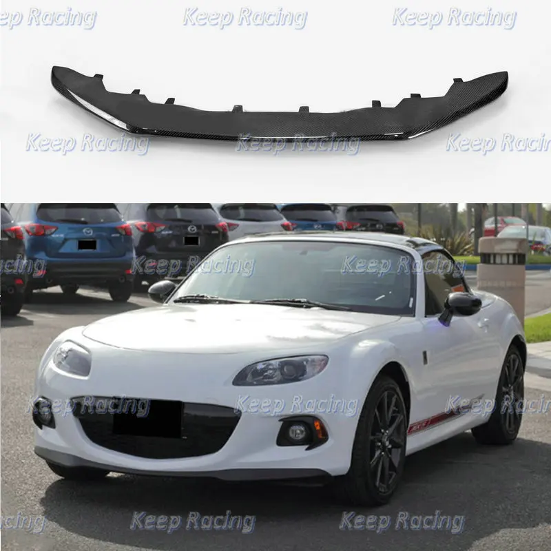 Передняя губа в стиле Odula из углеродного волокна для Mazda MX5 ND родстер Miata, комплект сплиттера бампера с глянцевой отделкой ND5RC, крышка спойлера