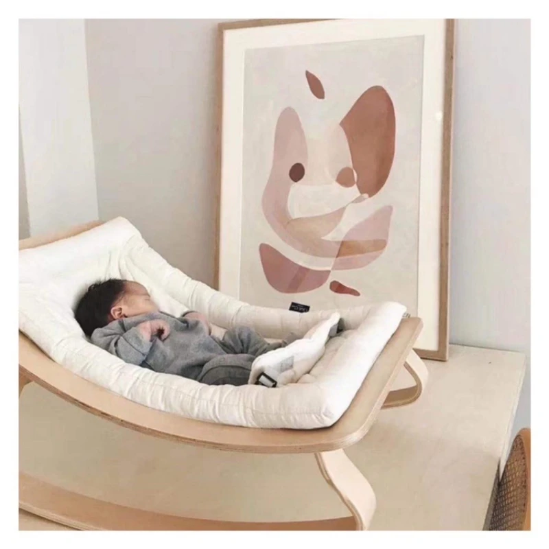 Купи Baby rocking chair Christmas rocking chair pure solid wood baby lounge chair with cushion detachable full beech child chair за 9,158 рублей в магазине AliExpress