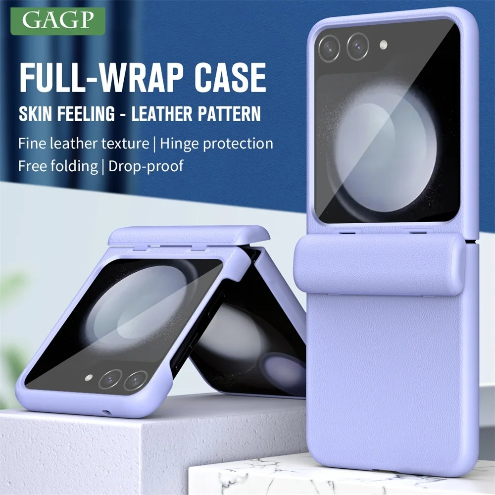 Кожаный матовый чехол с полным покрытием для телефона Samsung Galaxy Z Flip 6 5 flip6