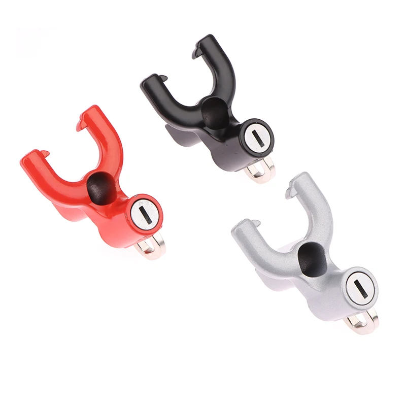 

1Pc Universal Aluminum Alloy Motorcycle Helmet Lock Bike Handlebar Helmet Safety Lock with Hooks Accessories