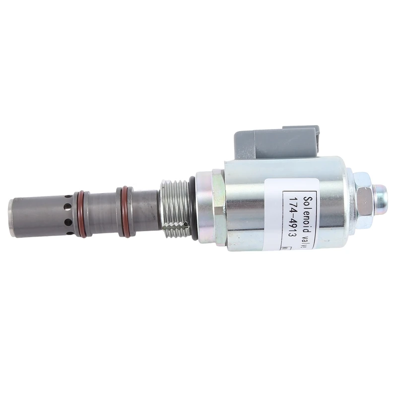 174-4913 1744913 Excavator Solenoid Valve Silver Metal For CAT 966G 980H 950G 962G