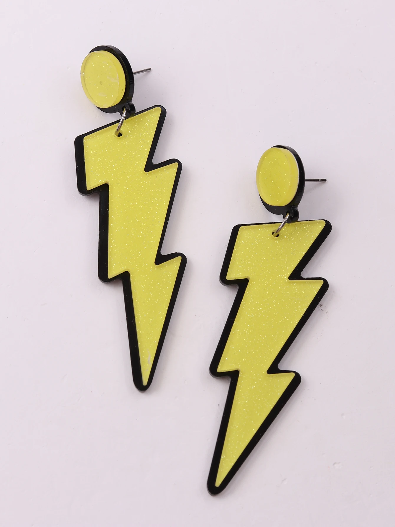 1 пара крупных ярко-красных акриловых сережек с молнией подходят для женщин