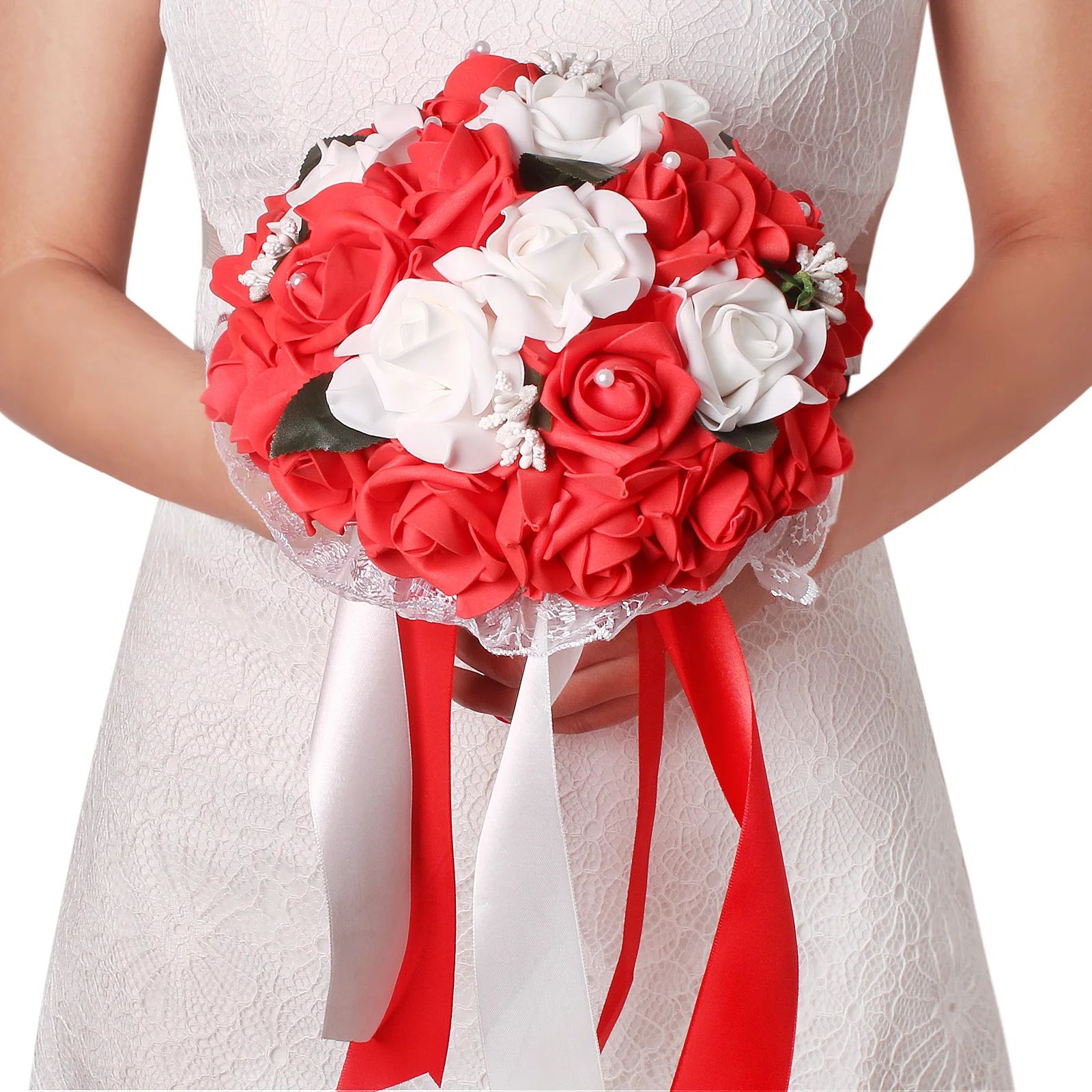 Свадебный букет искусственные шелковые цветы для невесты букеты из пенопласта