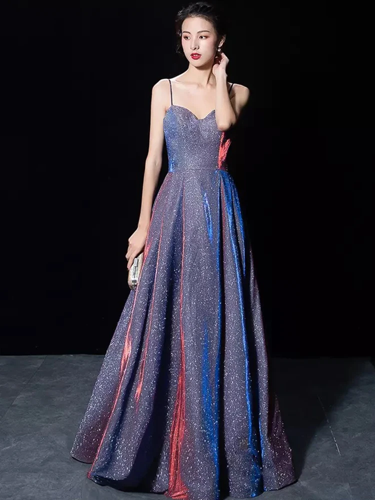 Элегантные блестящие банкетные платья женское модное платье на тонких