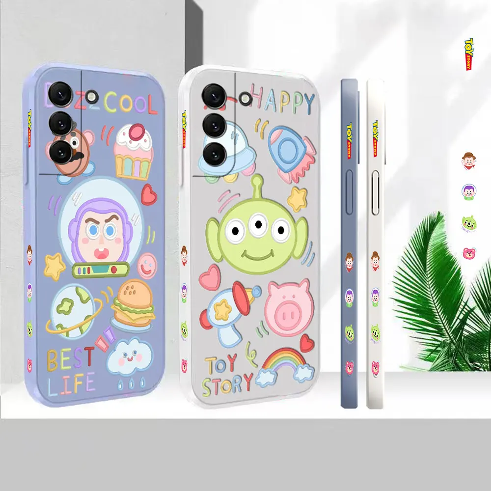 

Cute Toy Story Anime Case For Samsung Galaxy S23 S22 S21 S20 FE Ultra 5G S11 S11E S10 S10E S9 Plus Liquid Silicone Cover Funda