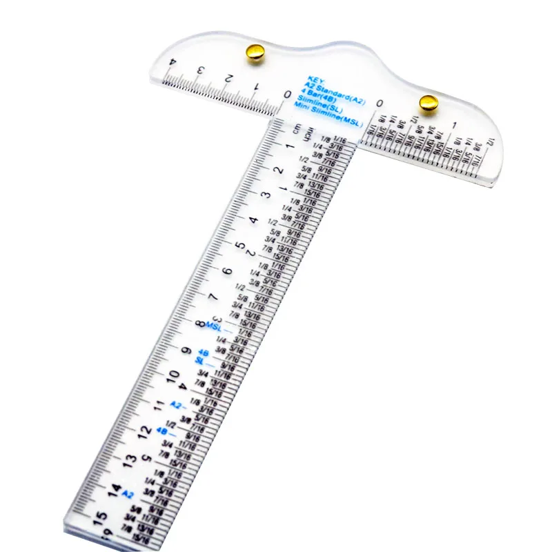 

6" Clear Acrylic T-Square Ruler For Easy Reference While Crafting T-Square Ruler Handtool In Both Inches Metric Measurements
