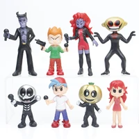 8pcs friday night funkin action figure toys skid pump friday whitty childrens birthday gifts 8 10cm pvc model decoration toys