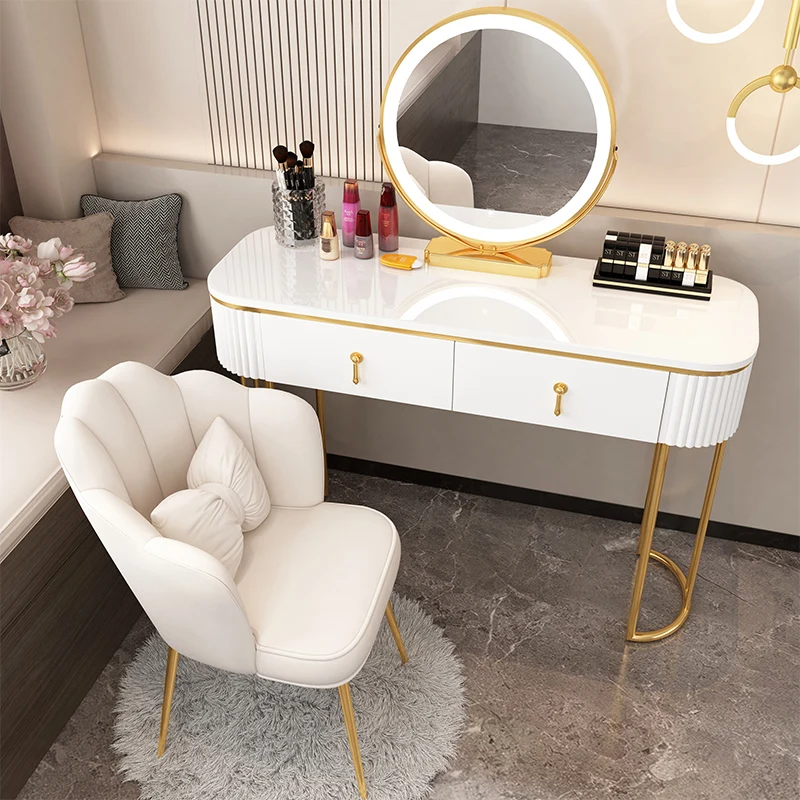 

Туалетный столик с зеркалом для туалетного столика, Белый Органайзер, прикроватный роскошный туалетный столик, шкаф, токадор, макияж, мебель для спальни