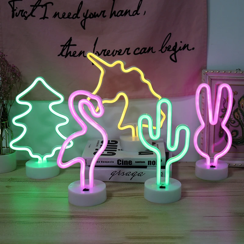 Красочная фотография неоновая вывеска для украшения спальни Рождественская